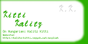 kitti kalitz business card